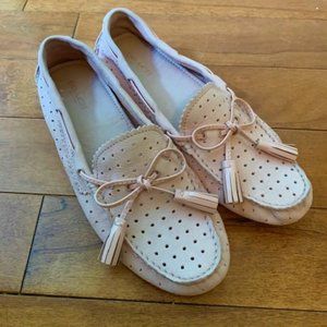 Coach Blush Leather Tasseled Loafers